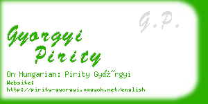gyorgyi pirity business card